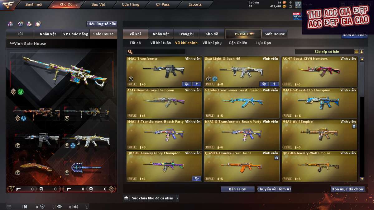shop acc cf uy tin gia re